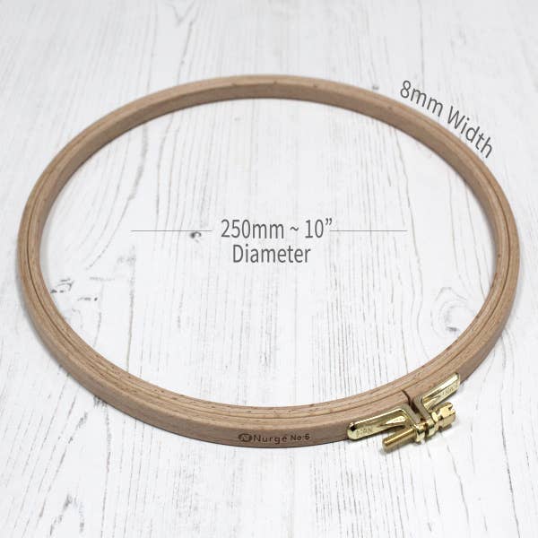 Nurge - Wholesale Embroidery/Cross Stitch Supplies - Nurge 8mm (6/16") Beech Screwed Embroidery Hoop5