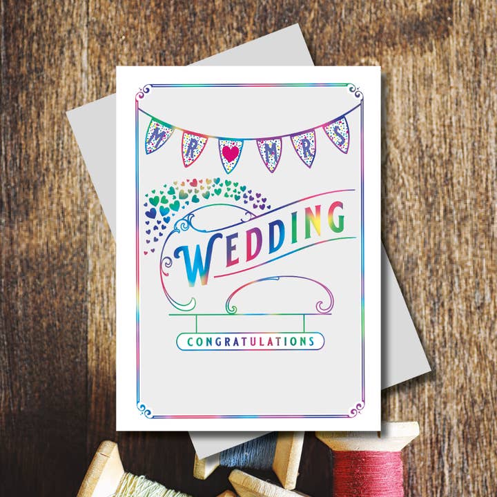 Carte de vœux de mariage pour Mardi Gras pour la vente par Marina B
