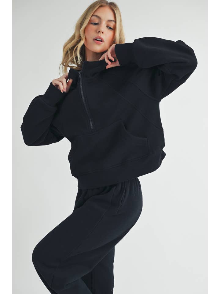 AEMI + CO - Wholesale Hoodie - Women's - *SMALL ONLY* 946CK Drea Half-Zip Hoodie15