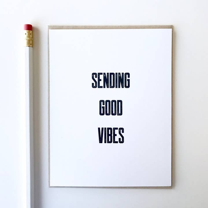 Envoi d'une carte Good Vibes pour la vente par PAGEFIFTYFIVE