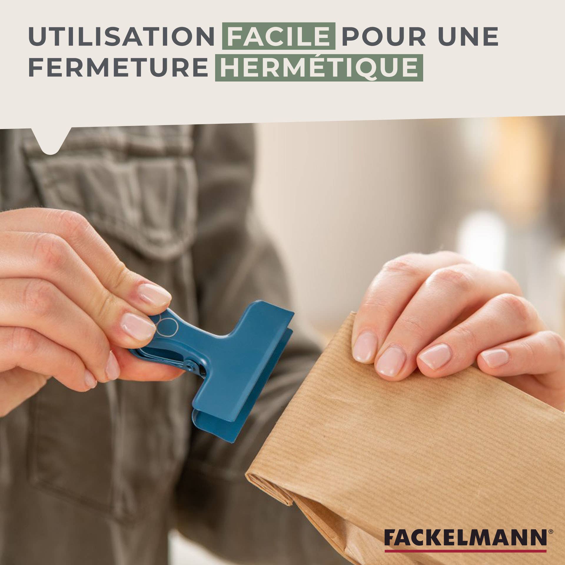 Fackelmann - Wholesale Food Storage Wrap/Bag - Set of 4 stainless steel clips to close Balance bags4