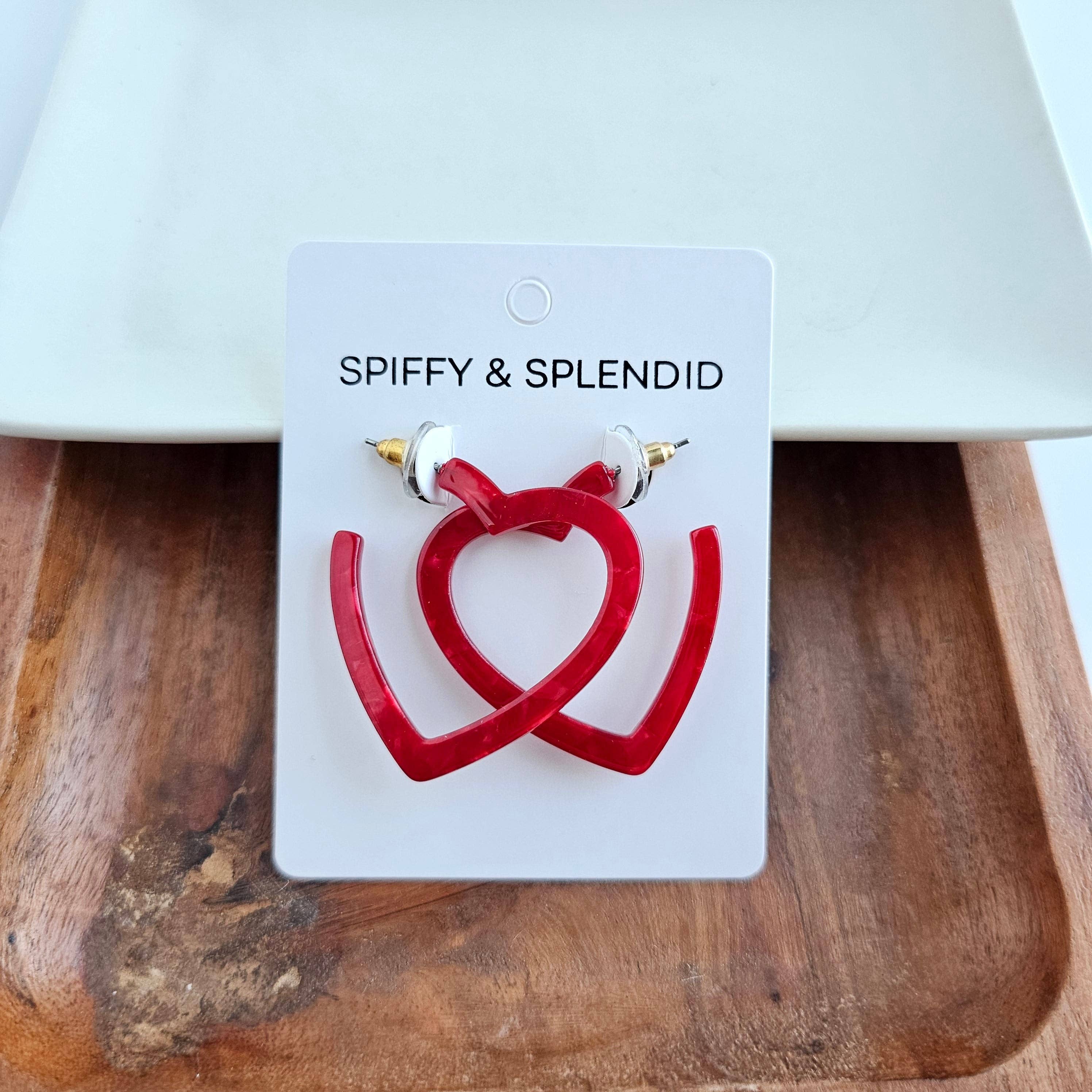 Spiffy & Splendid - Wholesale Hoop Earrings - Heart Hoops - Red // Jewelry, Earrings, Valentines14