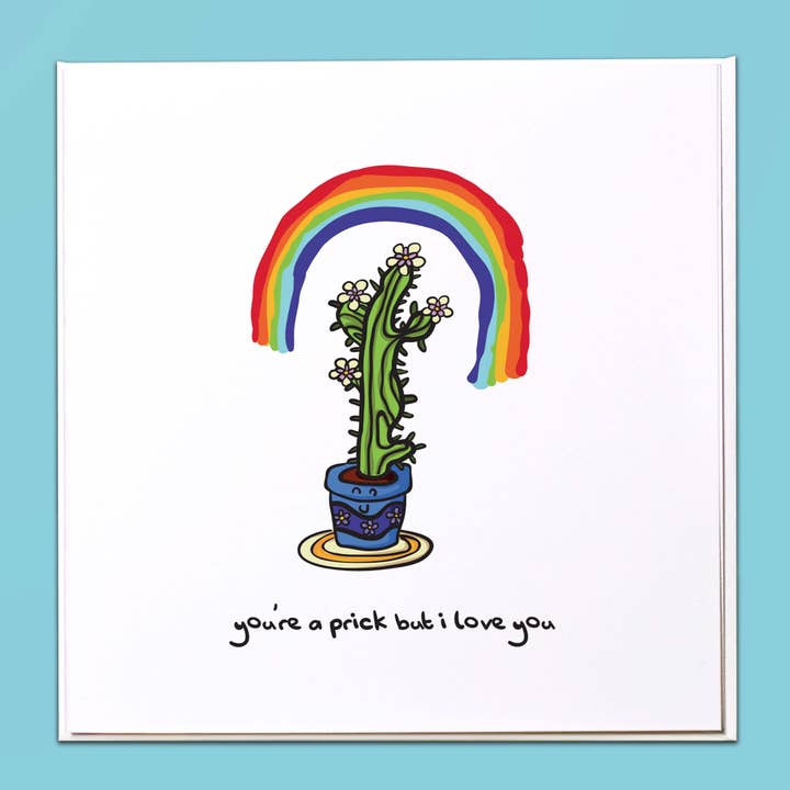 Du är en skitstövel men jag älskar dig Vykort för wholesale av The Crafty Giraffe