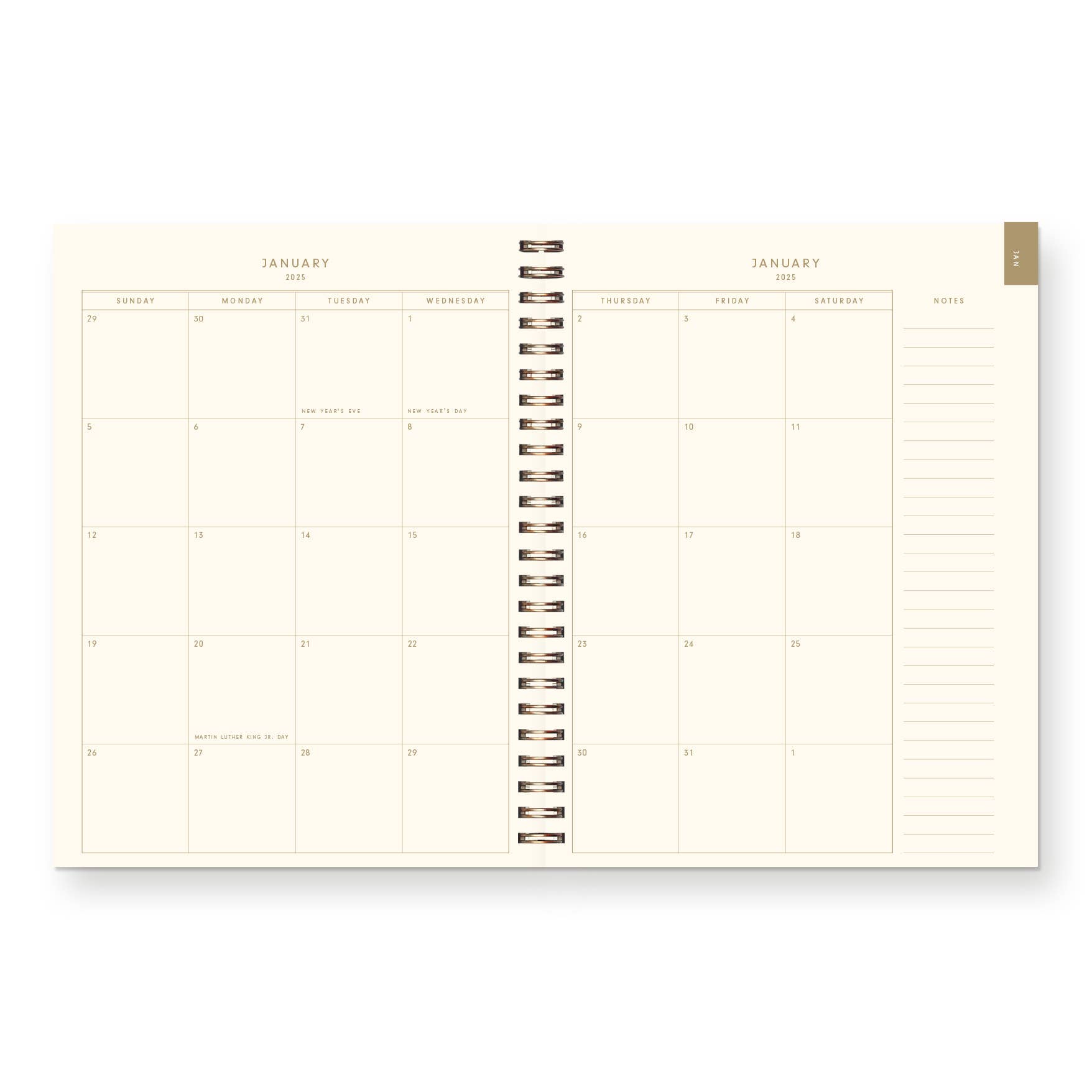 Ruff House Print Shop - Wholesale Planner - 2026 Gold Plated Dated Planner : Calendar Year3