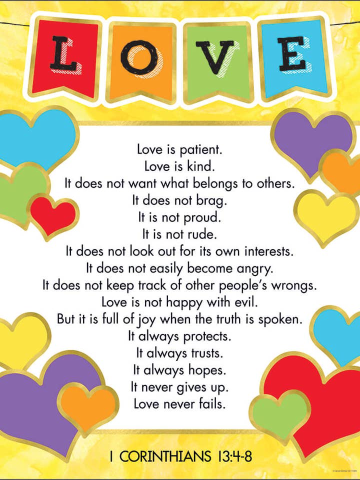 Love Verses Chart for wholesale by Carson Dellosa Education