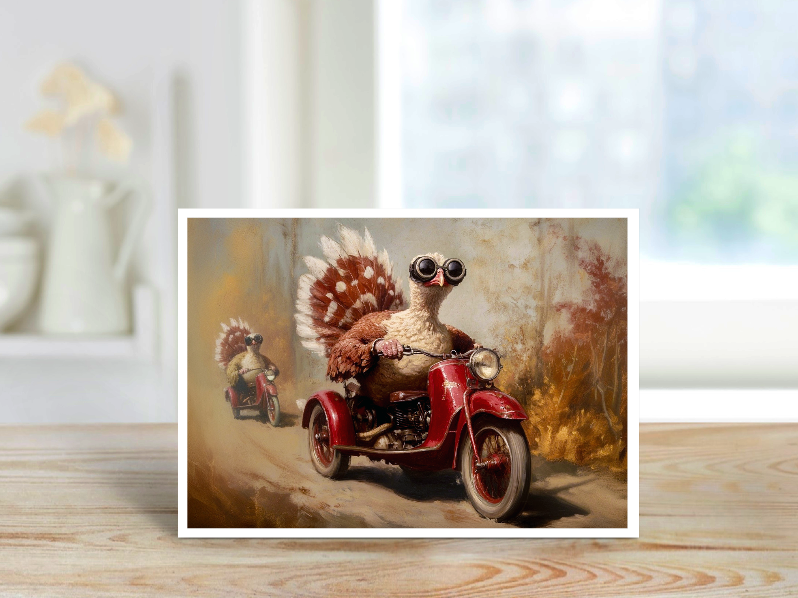 Salty Alyce - Vente Cartes de Thanksgiving -   Carte vierge Plumes dans le vent 167AS  1