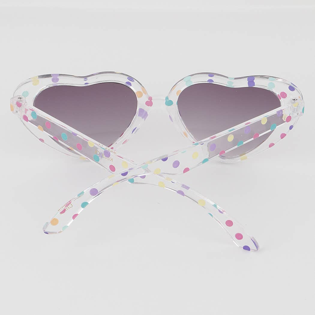 Multicolor KIDS Bling Bling Kids Heart Sunglasses for wholesale on Faire2