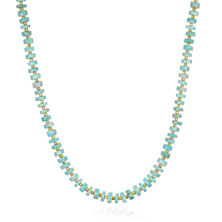 Heishi Sparkle Halskette Peruanischer Opal für den Großhandel von Amelia Rose Jewelry