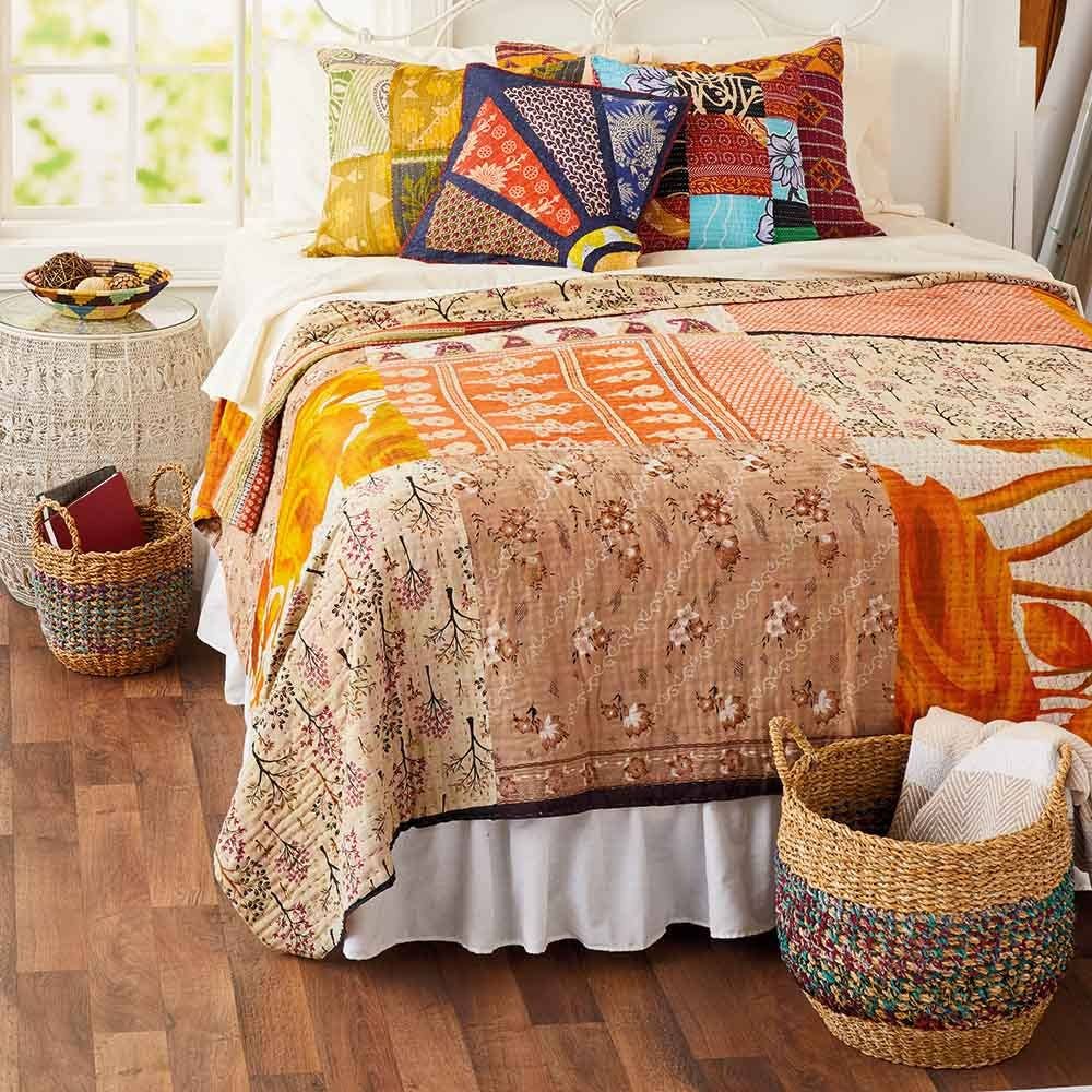 SERRV International - Wholesale Quilt - Queen-Size Kantha Patchwork Quilt1