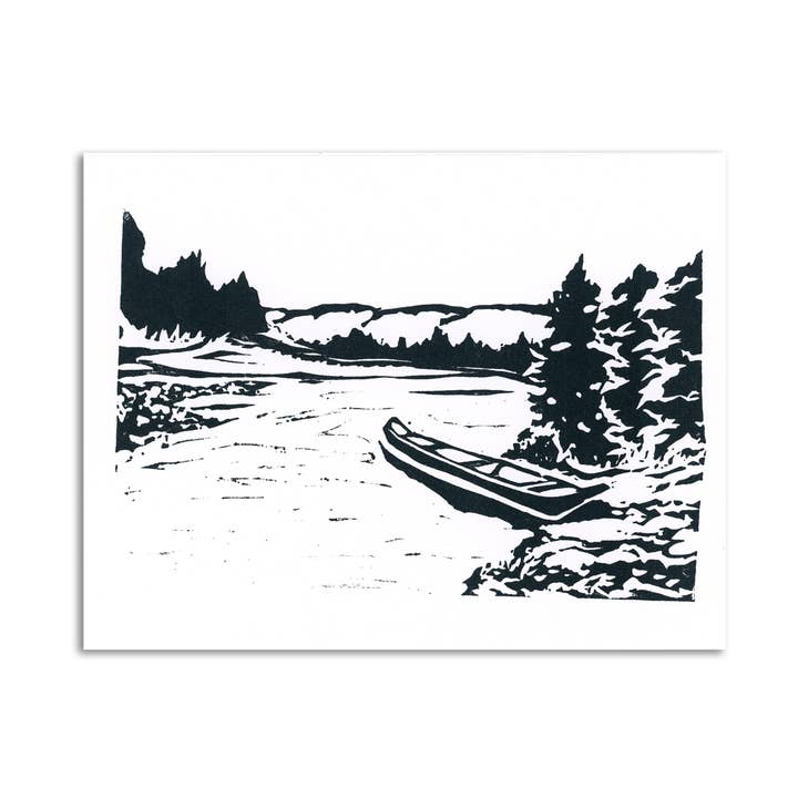 Sapphorica Creations First Nation Canoe Art Card for wholesale by Sapphorica Creations