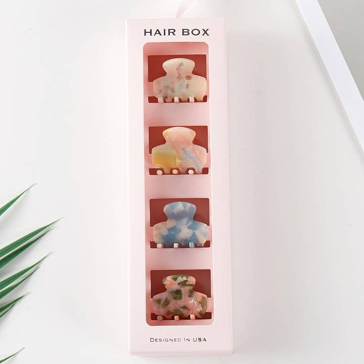 Colorful Pearlized Assorted Mini Claw Hair Clip for wholesale on Faire