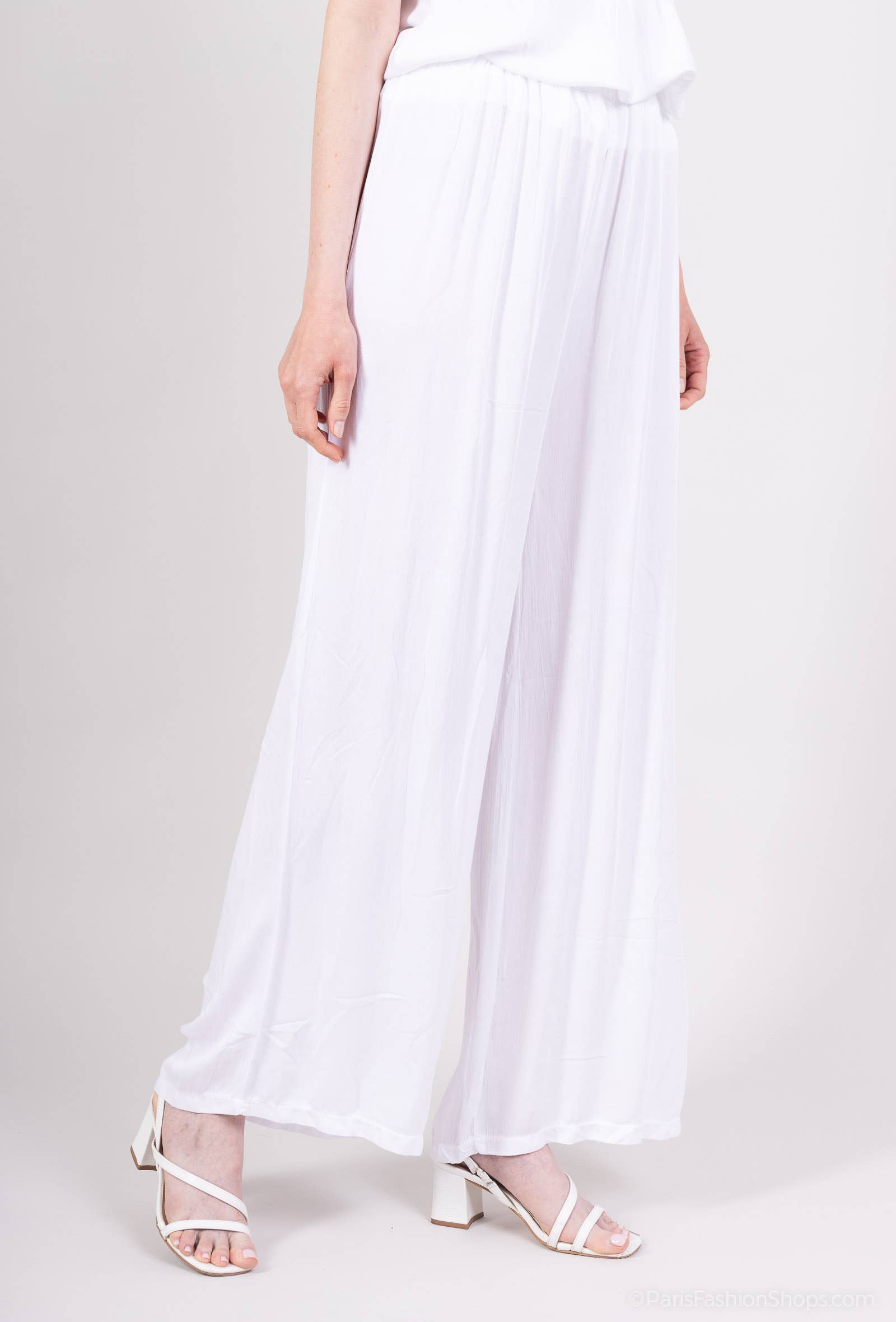 L'Emotion – wholesale Pants – Women's – Wide Fluid Pants with Elastic Waist 100% Viscose0