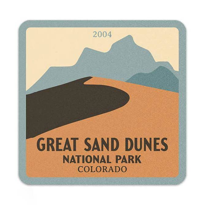 Great Sand Dunes National Park Sticker | National Park Decal for wholesale by Albion Mercantile Co.