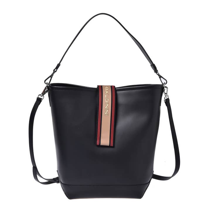 Schoudertas Kalfsleer Zwart#1 voor wholesale door Baldinini