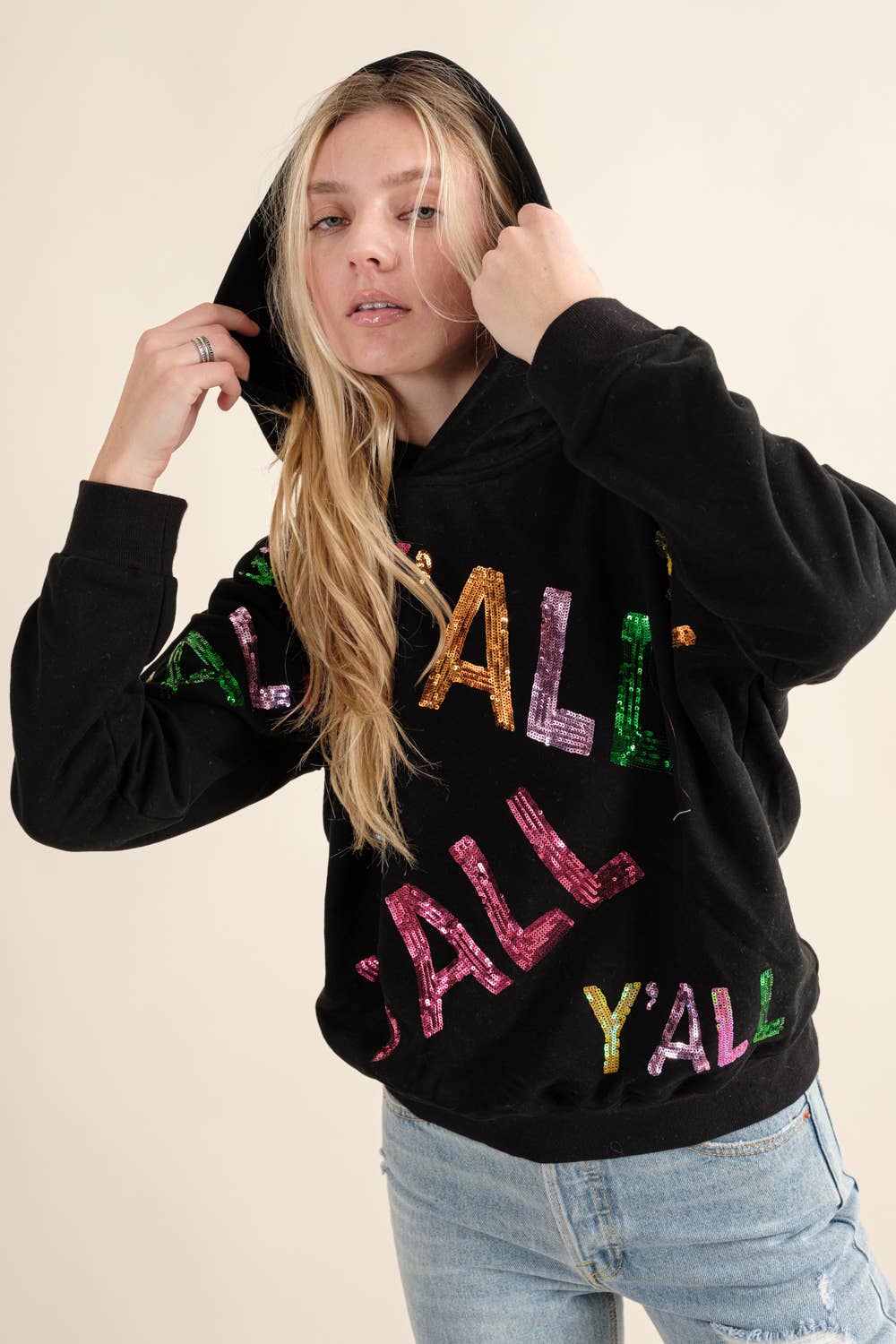 Blue B - Wholesale Hoodie - Women's - 32576J - French Terry Sequin Embroidery Hoodie12