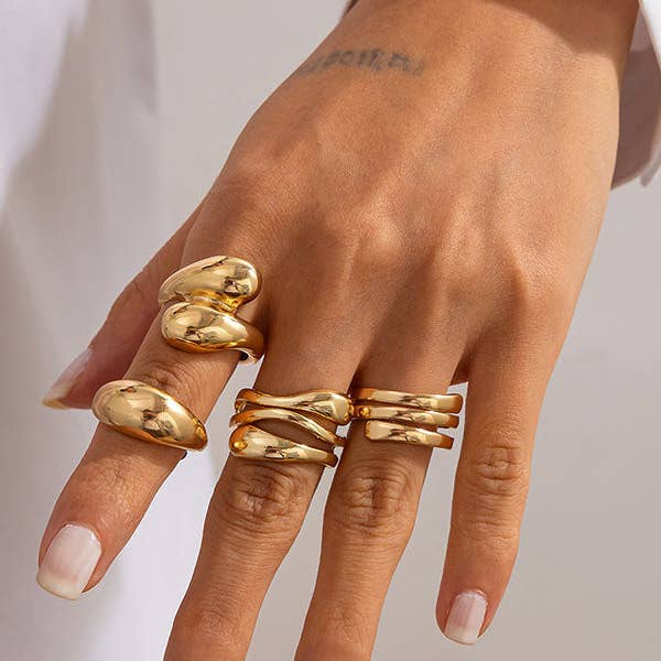 Accessori per anelli geometrici in tinta unita per la vendita all'ingrosso da parte di UZ Wholesale Store