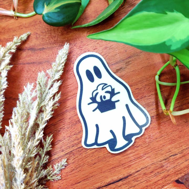 BumbleB Graphic Design - Wholesale Sticker - Glow in the Dark Plant Ghost Vinyl Sticker6
