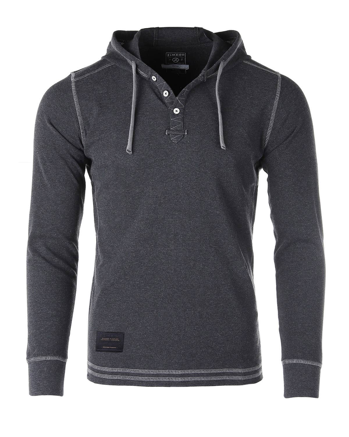 ZIMEGO – Hoodie - Homem por atacado – Camisola Térmica com Capuz de Manga Comprida Básica Casual para Homem ZIMEGO1