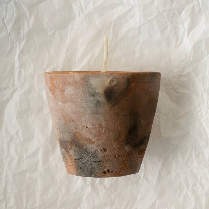 SUMMER SOLACE- Regenerative Tallow Beauty - Wholesale Jar/Filled Candle - The Earthen Tallow Candle - Smoked Terra Cotta- 4 oz