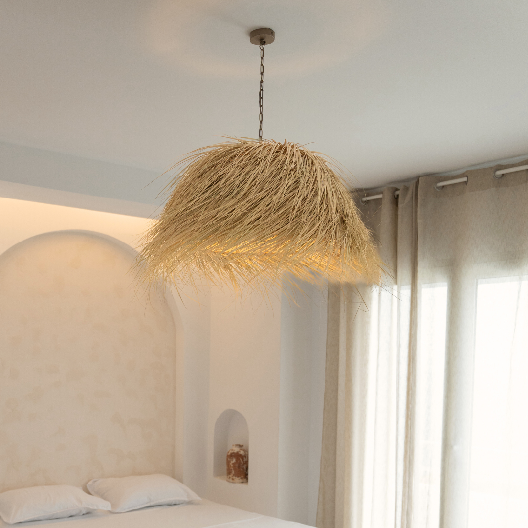 KAYZA – wholesale Chandelier/hanging light – Natural Palm fiber pendant lamp 60 cm - Coco3