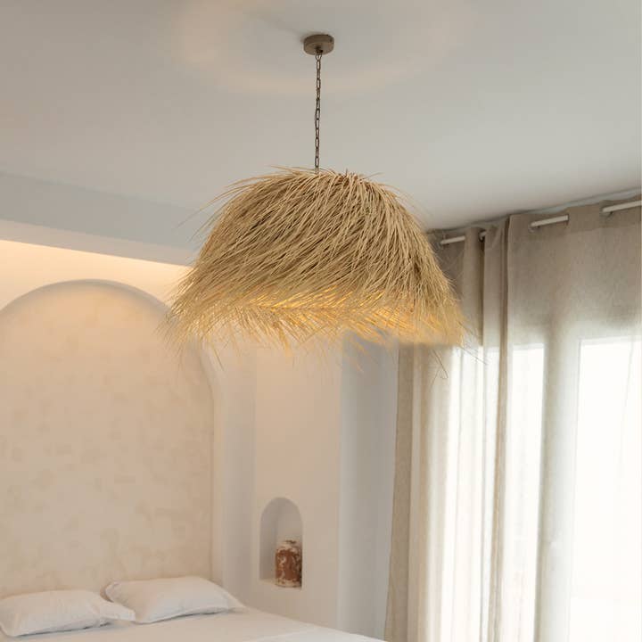 KAYZA – wholesale Chandelier/hanging light – Natural Palm fiber pendant lamp 60 cm - Coco3