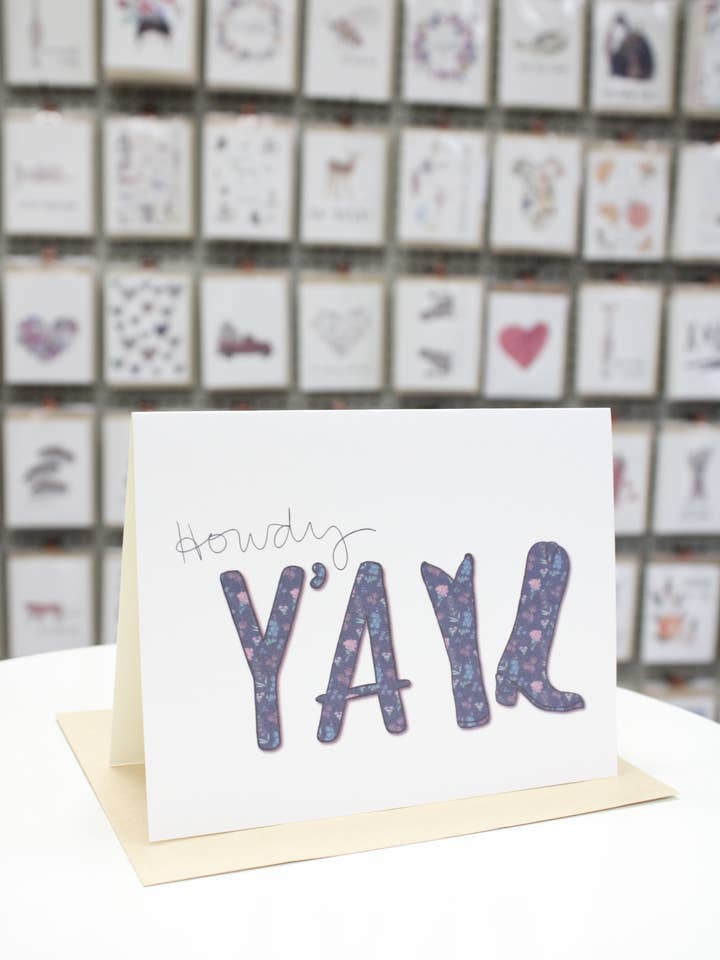 Carte Howdy Yall pour la vente par Covered With Art