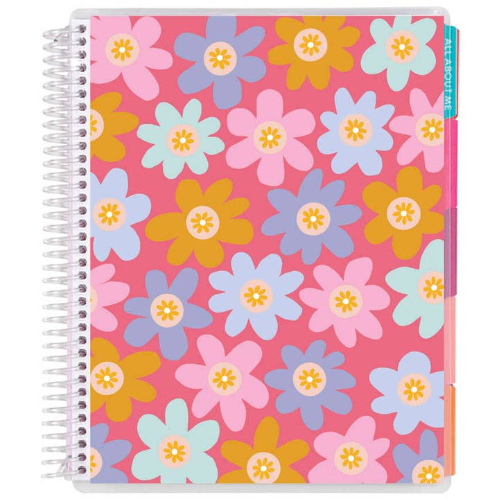 7x9 Kid's Planner - Retro Daisies cover, plastic coil for wholesale by Erin Condren Design