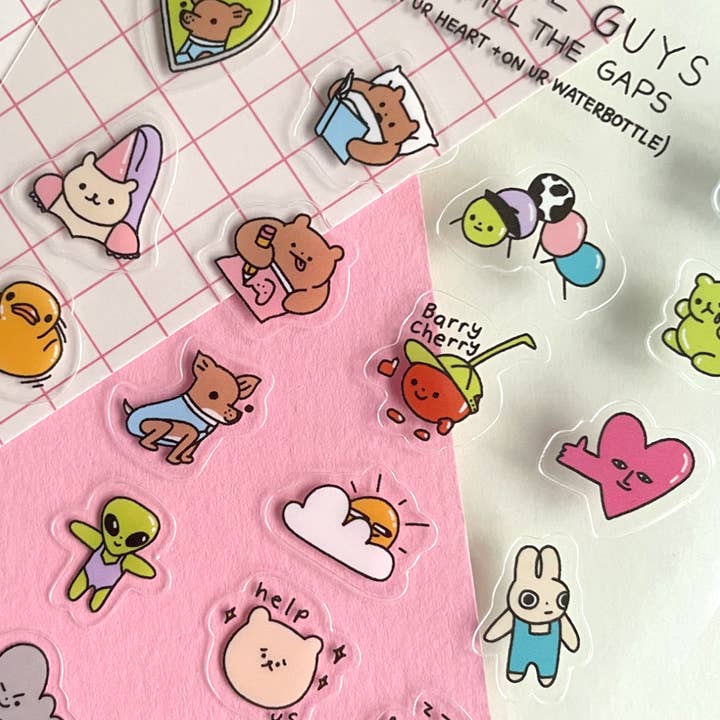 Small Guys Sticker Sheet for wholesale by Clarice Tudor