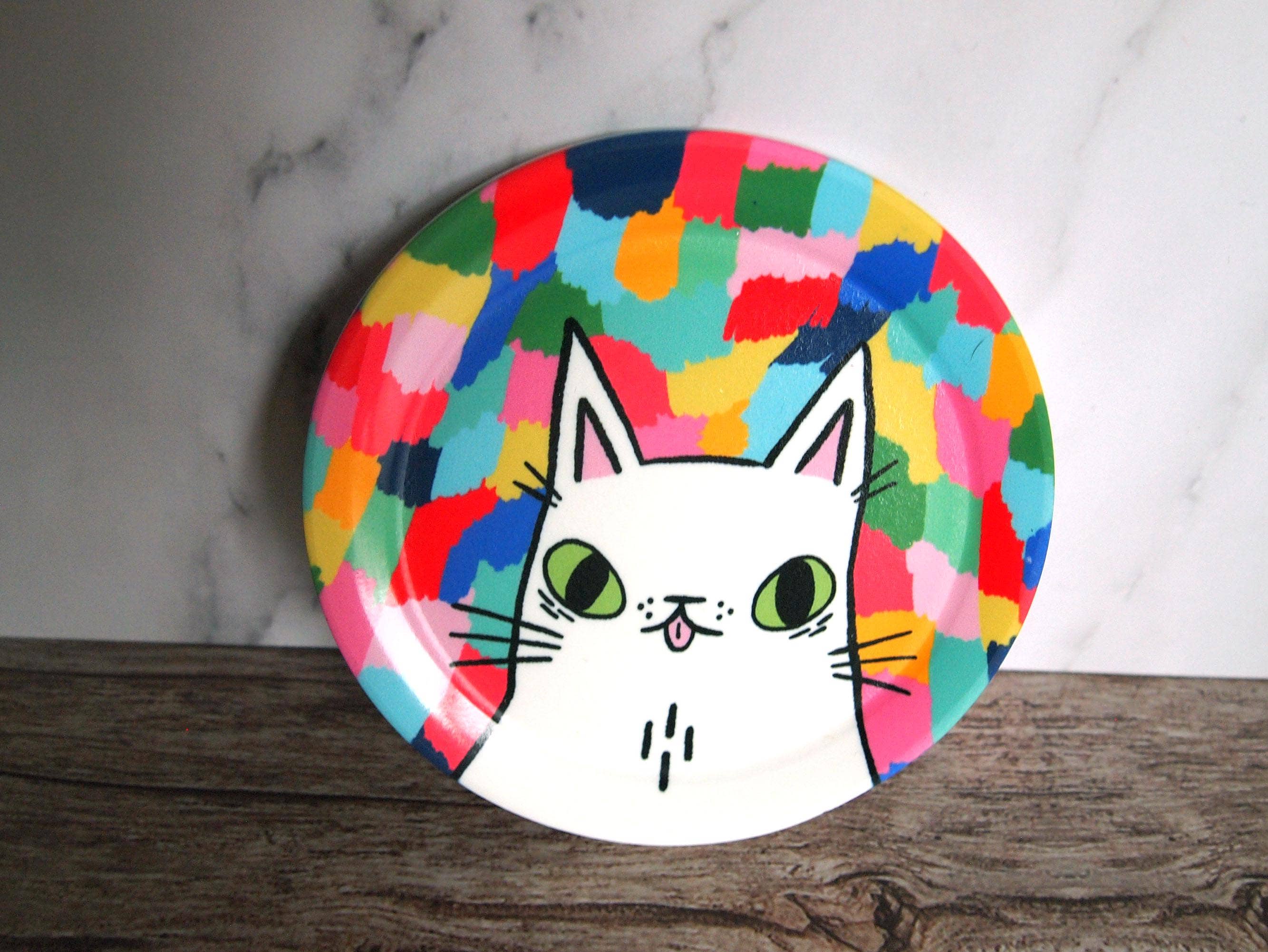 I LIKE CATS - Vendita all'ingrosso Portagioie - Piatto/sottobicchiere portagioie per gatti colorato4