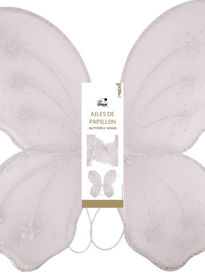Asas de Borboleta - Branco por atacado de P'tit Clown