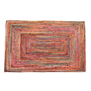 Fabstyles Spectrum 100% Chindi Rug, Handmade Area Rag Rug for