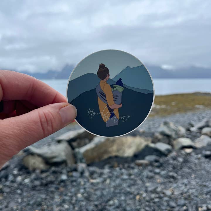 Mountain Momma Vinyl Stickers, Mom and Child, Outdoor Kids for wholesale by Sea Spray AK