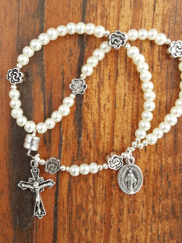 First Communion Wrist Rosary for wholesale by MG Rosary