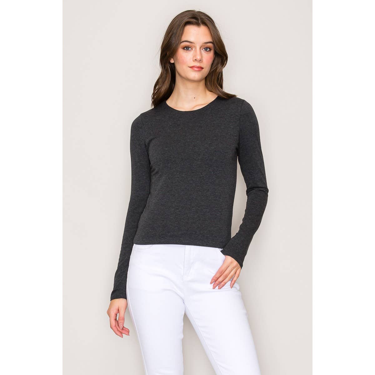 Popular 21 - Wholesale Knit Top - Women's - Double Layer Cotton Long Sleeves Top2