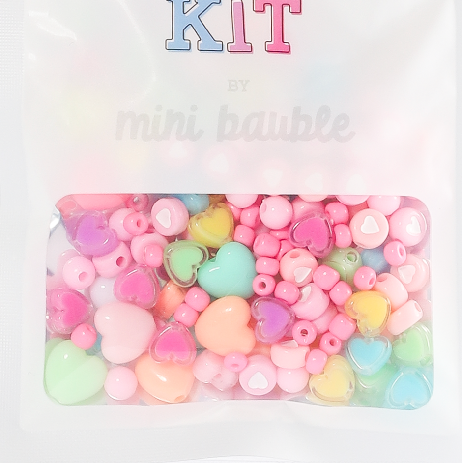 Mini Bauble - Wholesale DIY Craft Kit - Kids - Candy Hearts Mini Bead Kit1