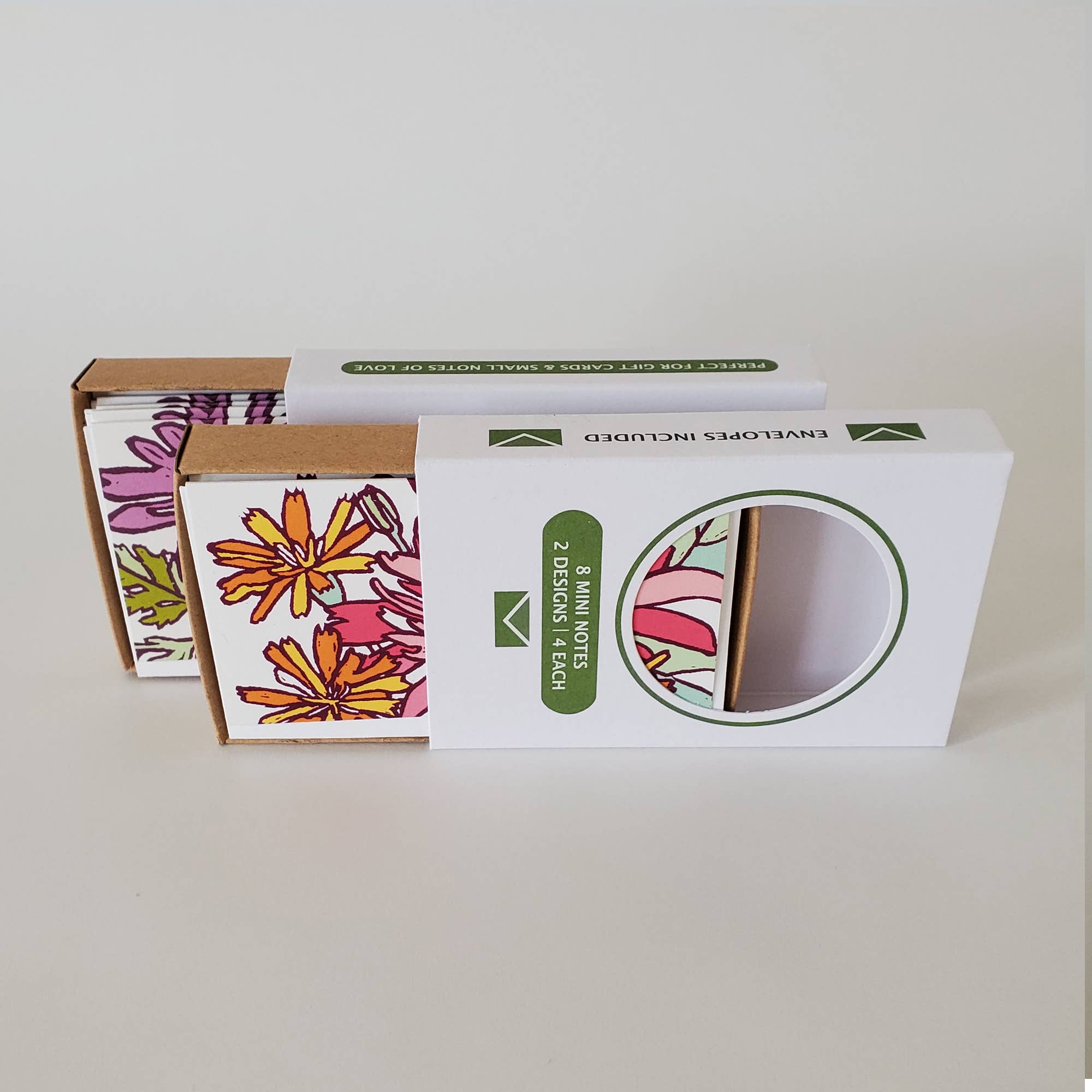 Little Green - Wholesale Gift Tag - Lotus & Daisy Mini Note Card Set of 8 Gift Tags2