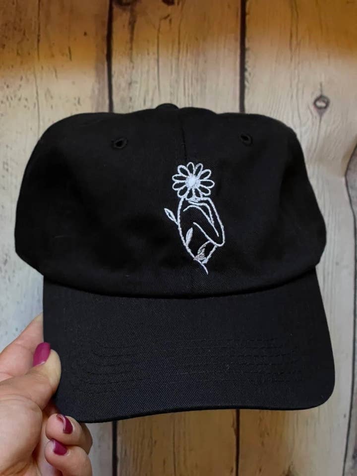 Embroidered Daisy Girl Hat for wholesale by The LA Garden