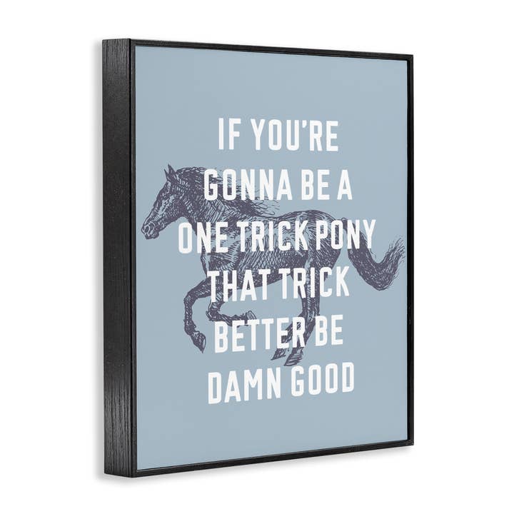 Stupell Industries - Wholesale Wall Decor - Kids & Baby - One Trick Pony Phrase Framed Art2