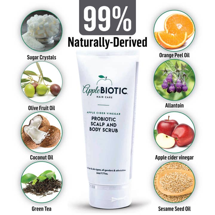 Applebiotic - Wholesale Body Scrub/Exfoliant - Apple Cider Vinegar Probiotic Scalp and Body Scrub
