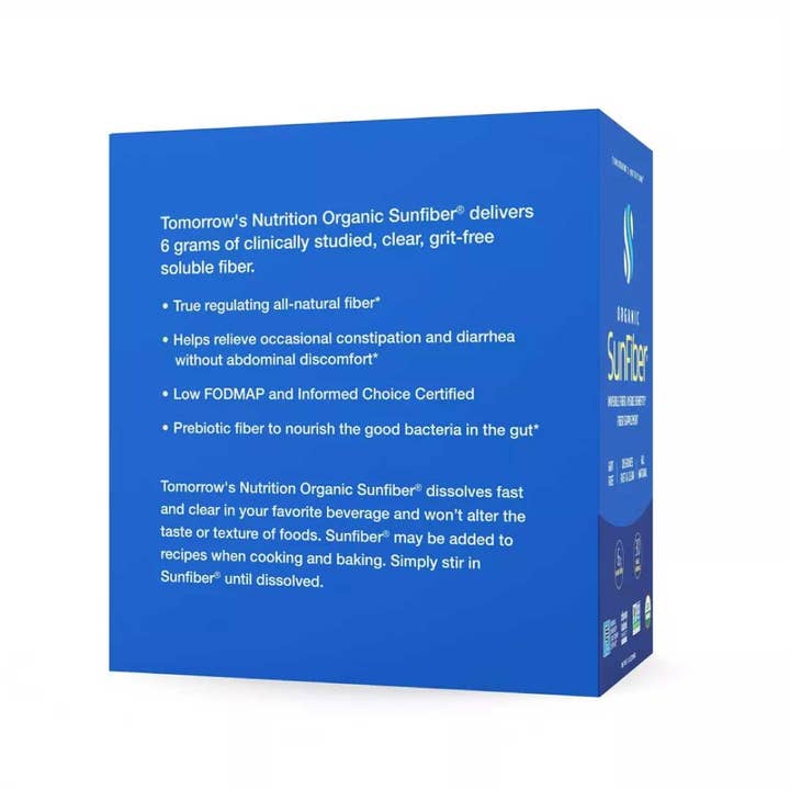 Tomorrows Nutrition - Wholesale Oral Supplement/Vitamin - Organic Sunfiber Stick Packs