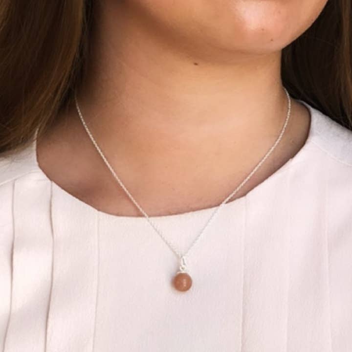 Lisberg Jewellery - Vendita all'ingrosso Ciondolo/pendente - Ciondolo Columbine Peach Moonstone1