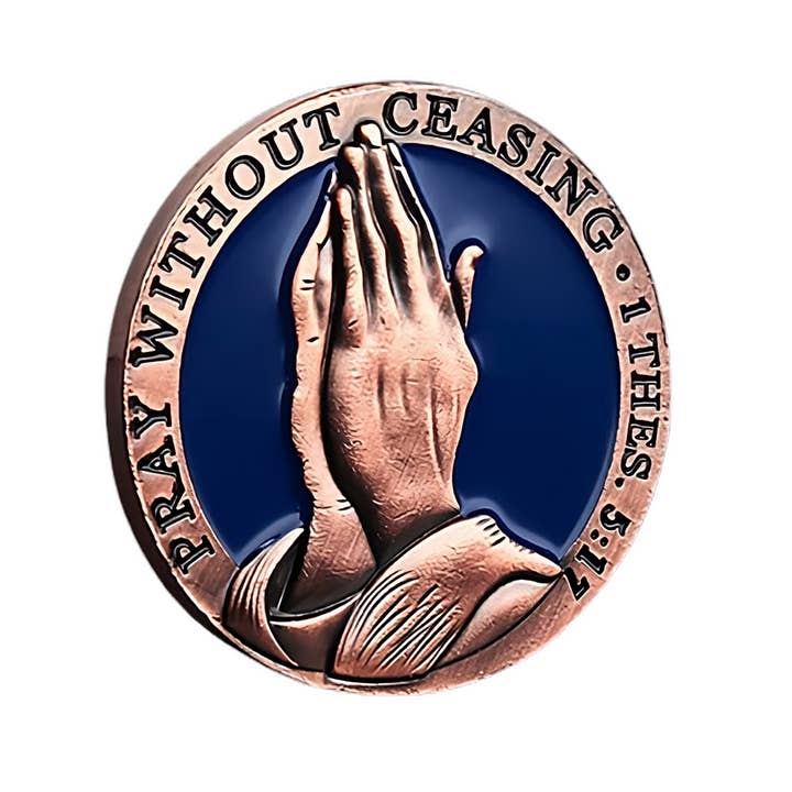 Blinkee.com, LLC - Wholesale Keepsake Coin/Token - Pray Without Ceasing 1 Thessalonians 5:17 Blessing Coin