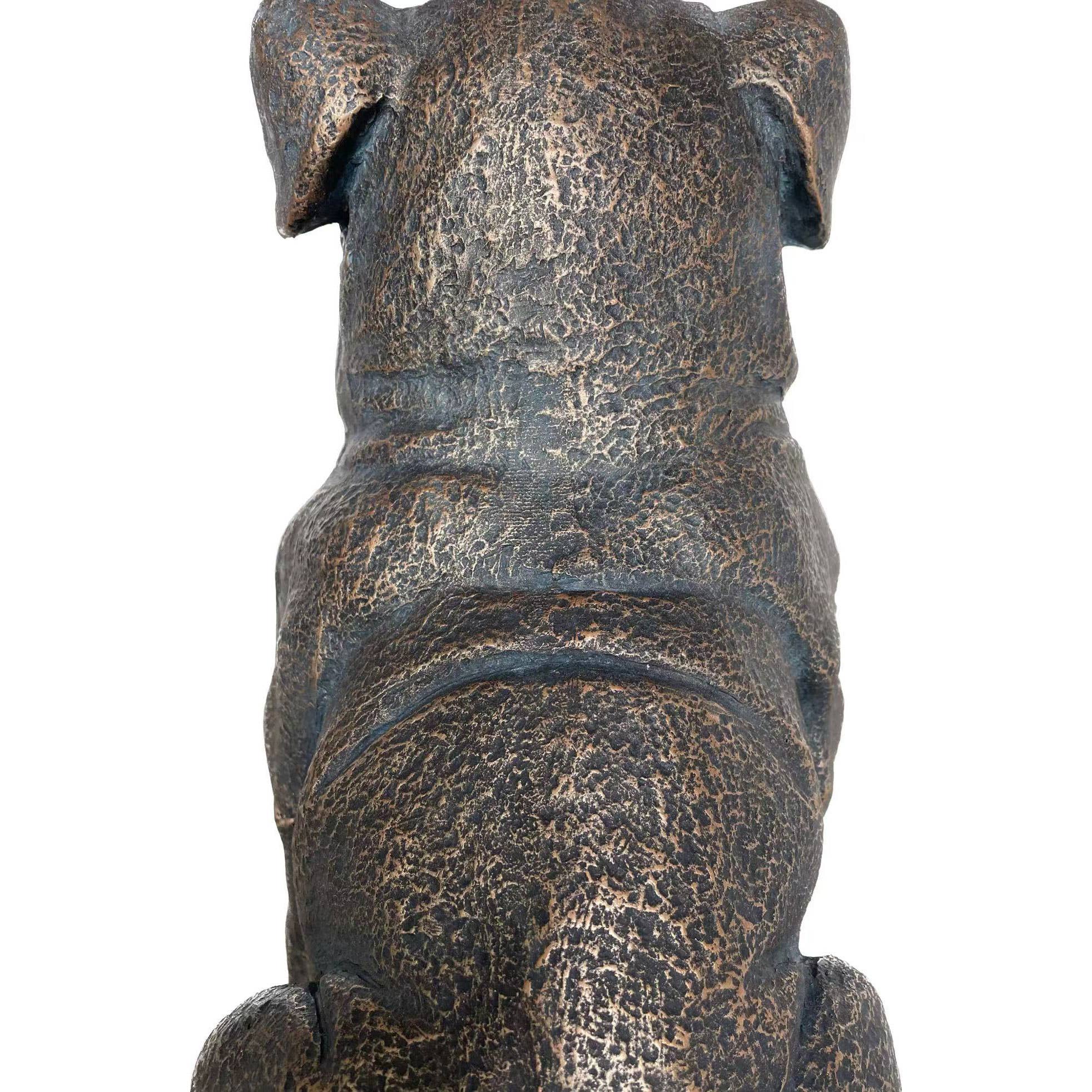 Galt International Company - Wholesale Outdoor Ornament/Decor - Sitting Bulldog Garden
 Resin Statue 16"19