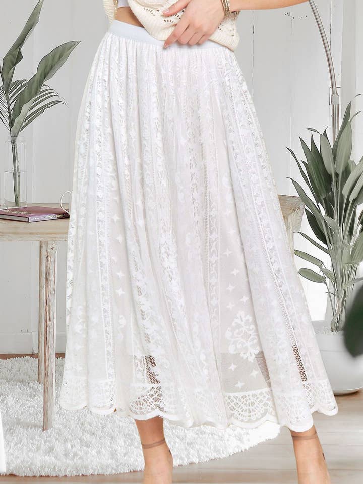 LES3323 -WAIST BAND MAXI SKIRT for wholesale by Madelyn