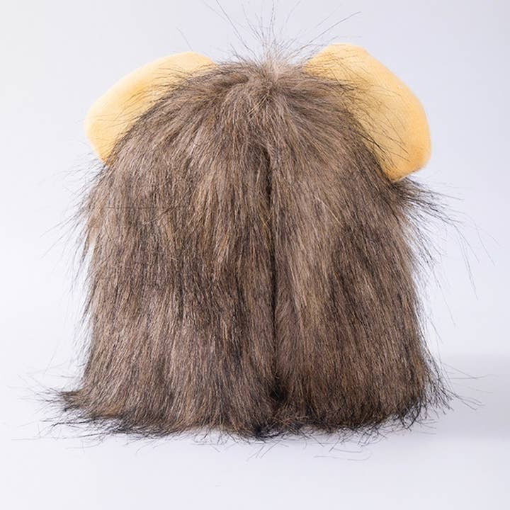 Brown Lion Mane Wig for Cats and Dogs – Pet Costume Hat_CWAH3745 for wholesale on Faire1