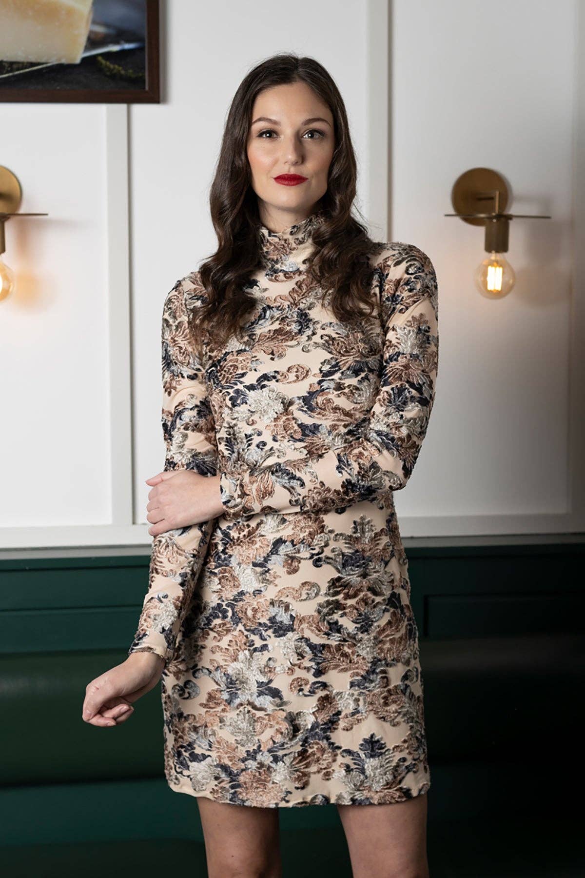 Rachel Walters Collection - Wholesale Dress - Women's - Zoe Dress Nude Floral3