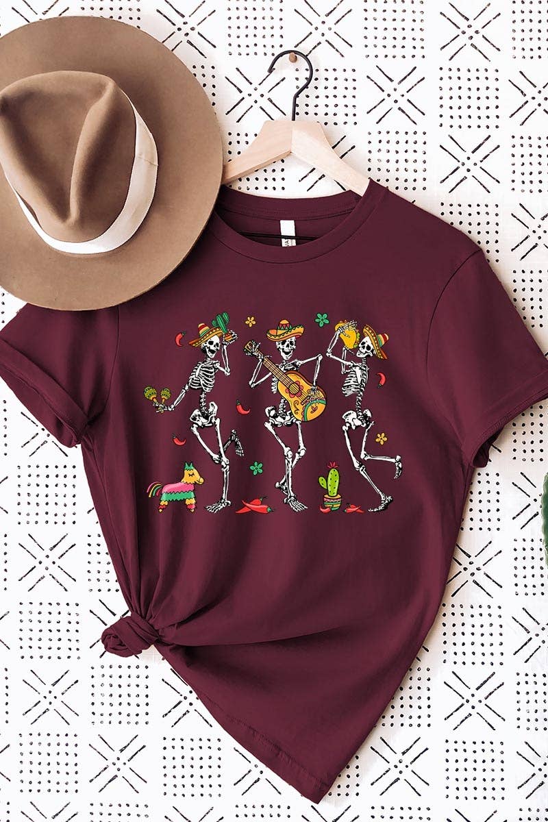 COLORBEAR - Wholesale T-Shirt (Graphic) - Women's - Cinco De Mayo Skeleton Graphic Tee8