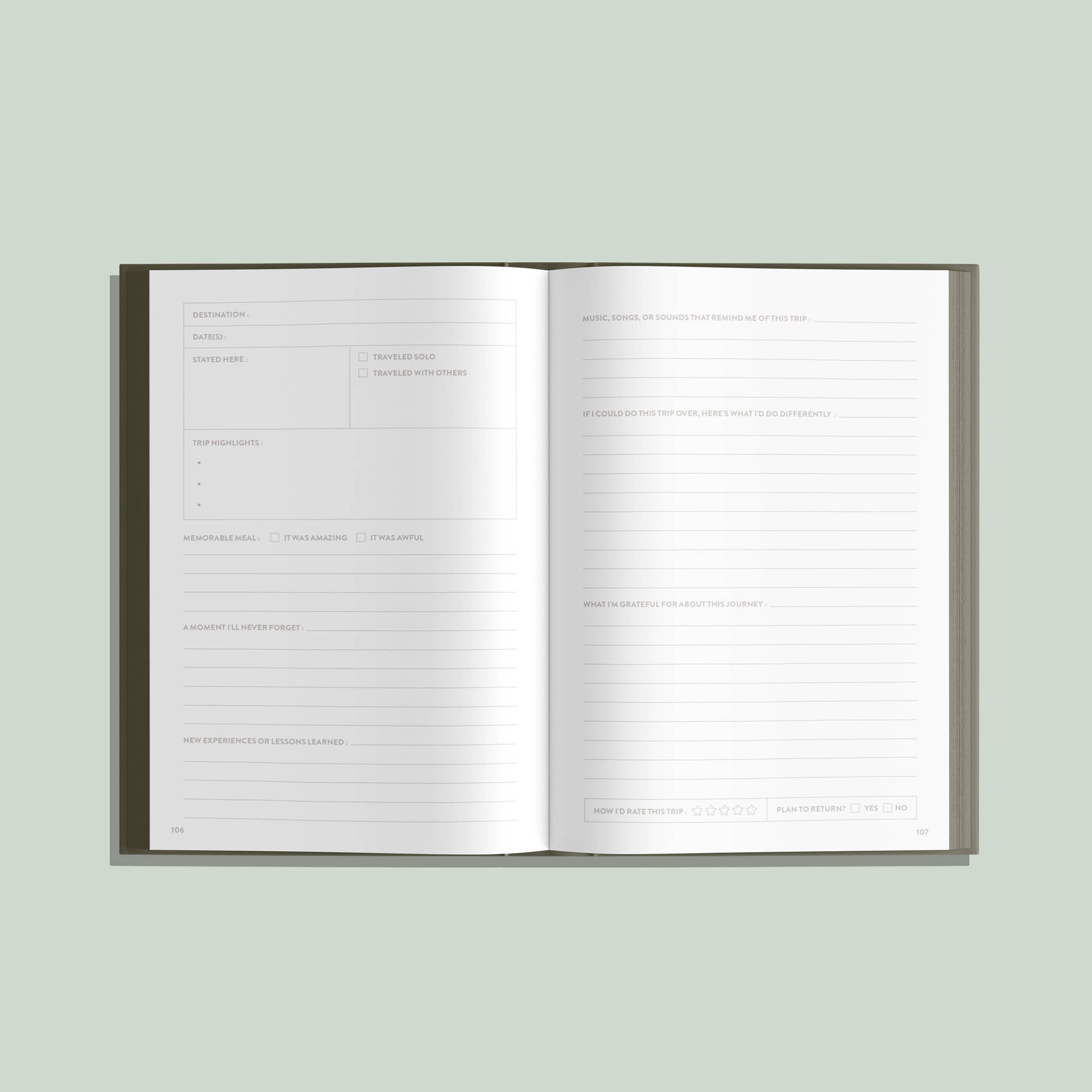Paige Tate & Co. - Wholesale Journal/Diary - My Travel Journal: A Guided Journal (Gift for Travelers)2