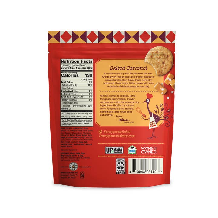 Fancypants Baking Co. - Wholesale Cookie - Salted Caramel Cookies | Premium Snacks | 12 pack | 5oz8