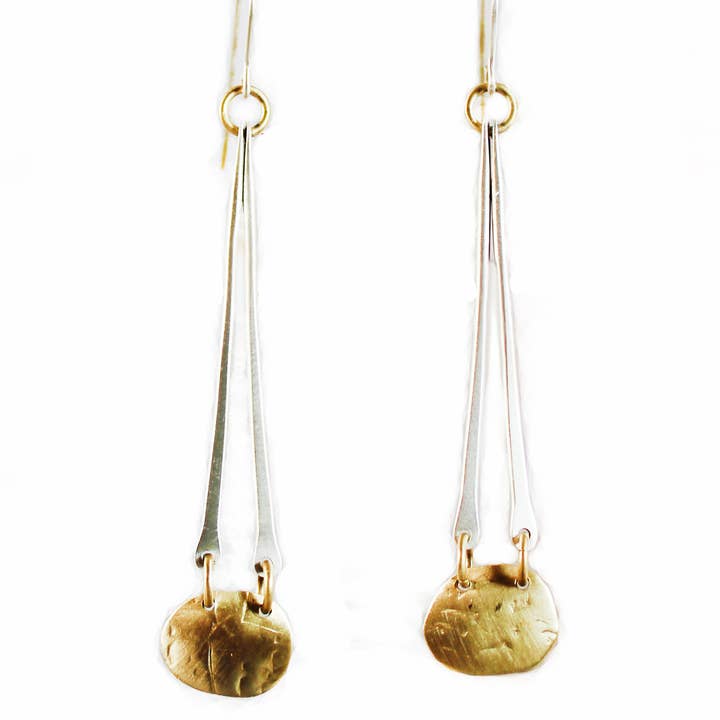 Brincos Antigos de Latão e Prata de Lei - Design de Praia e Náutico por atacado de Whitney Designs Ltd.